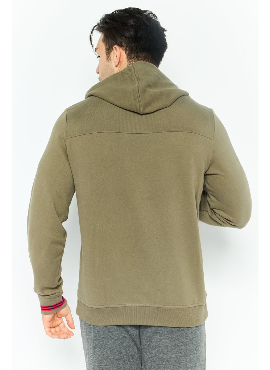 Men Hooded Solid Long Sleeves Sweatshirt, Olive - pzsku/Z90F6DB6E637F90745BC9Z/45/_/1737643061/e5e4de3a-40ea-4d35-a775-076f4baf795b