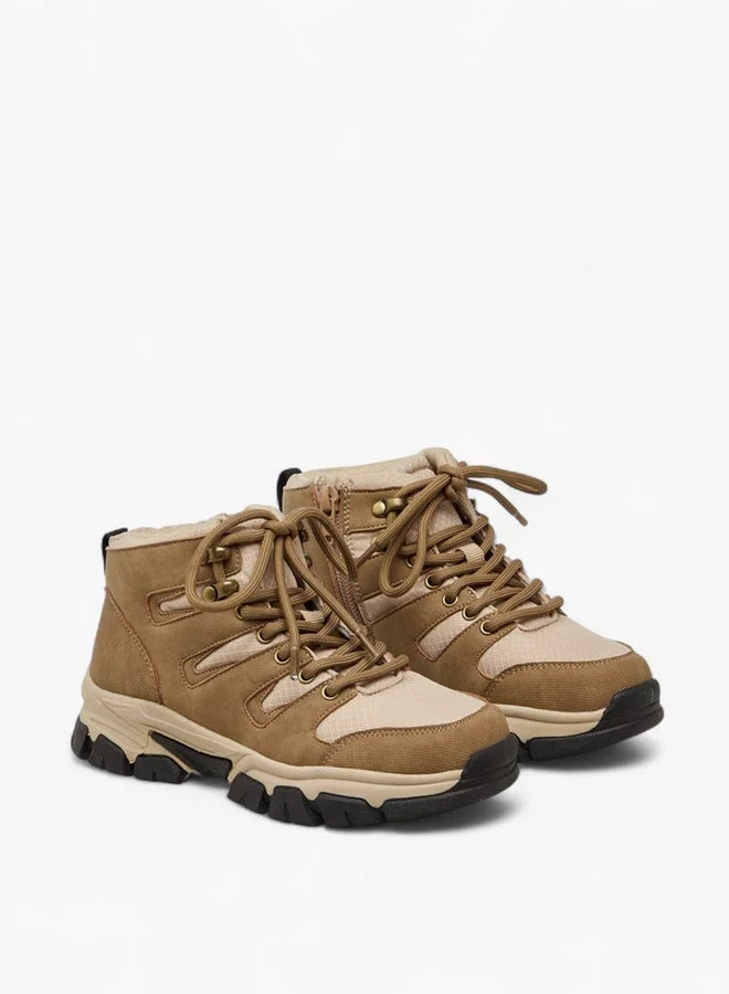 LBL by Shoexpress Colourblock Boots with Zip Closure
