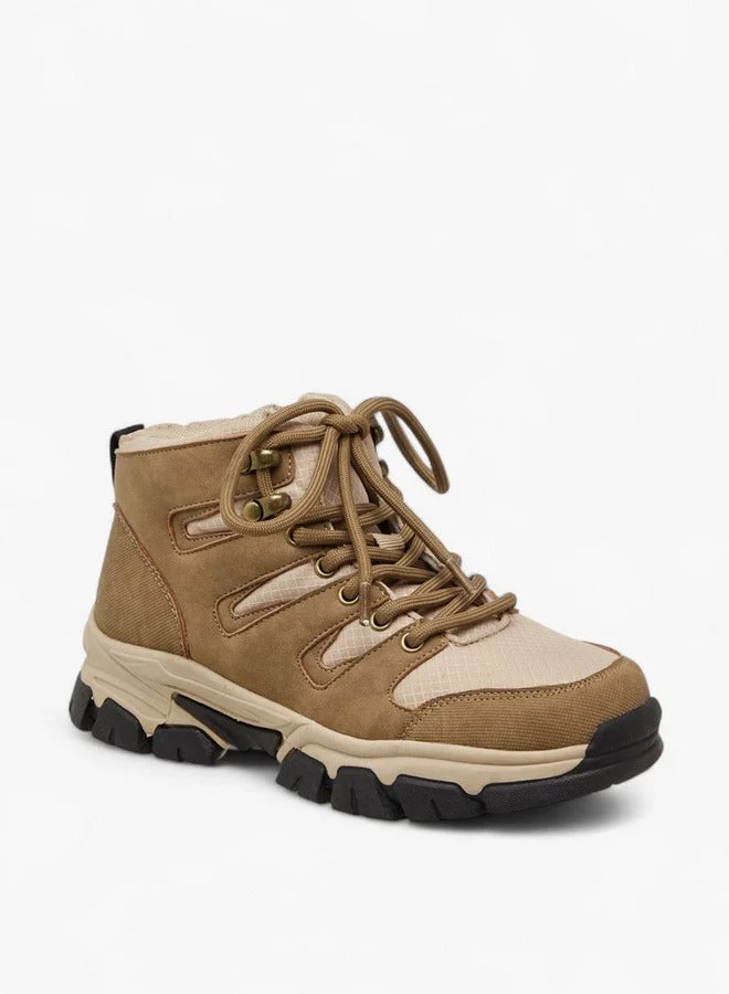 LBL by Shoexpress Colourblock Boots with Zip Closure
