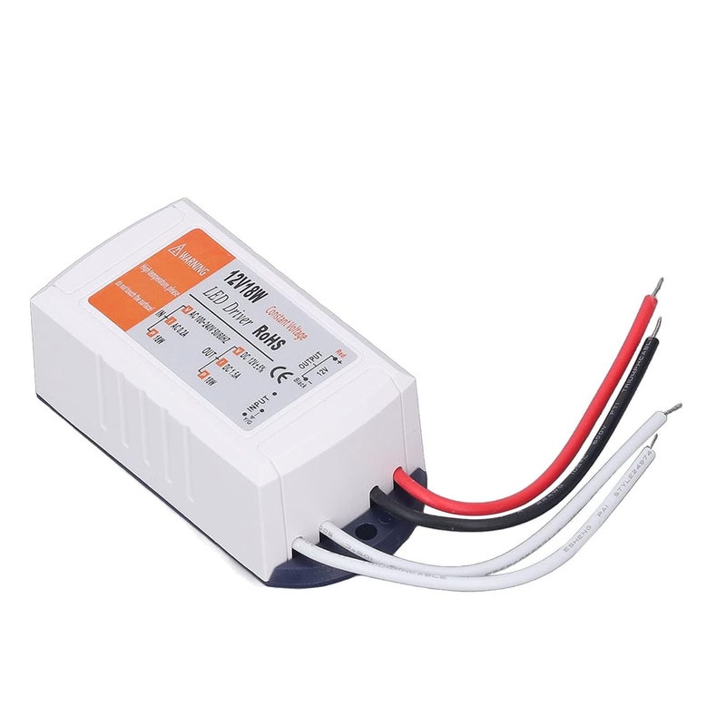 Compact 12V 18W LED Driver Power Supply for LED Strip Lights Lamp Bulbs Easy to Install - Image 4