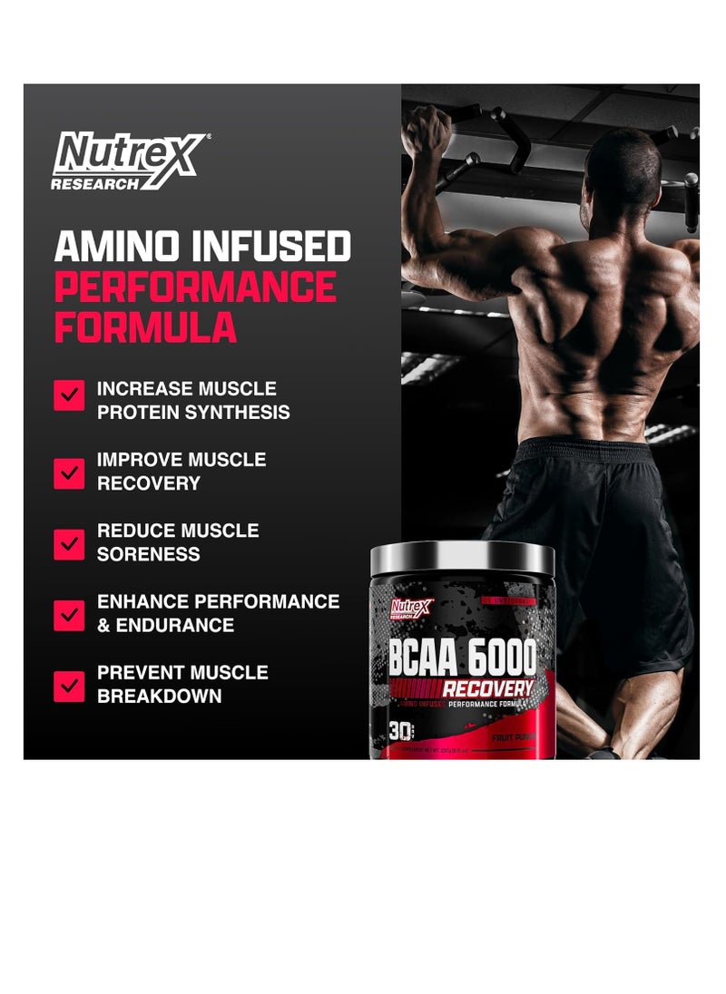 Nutrex Research BCAA Powder 6000 Recovery Fruit Punch Flavour 30 Servings 231 g  - Image 2