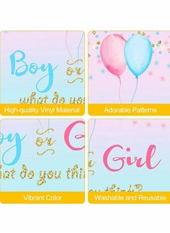 Y&D Baby Gender Reveal Party Supplies, Backdrop Background Banner  - Image 4