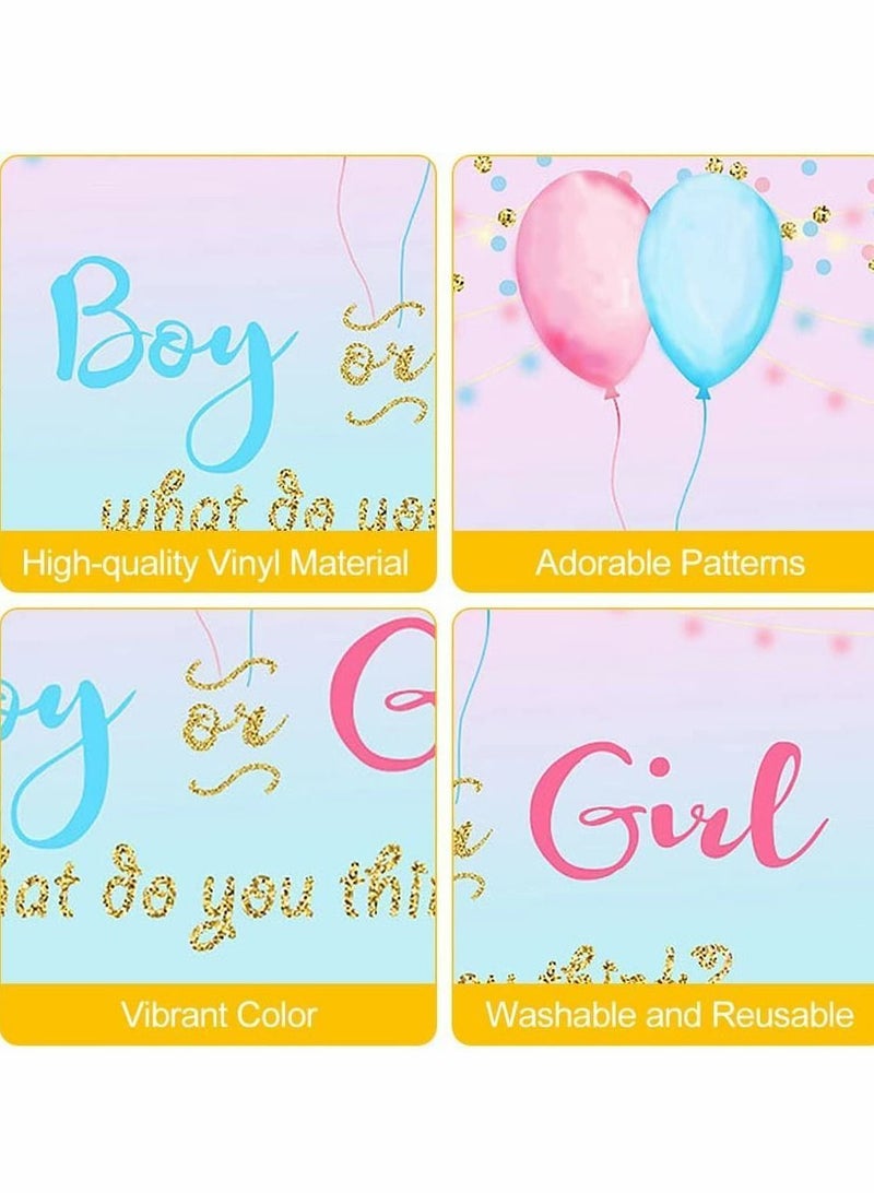 Y&D Baby Gender Reveal Party Supplies, Backdrop Background Banner - Image 4