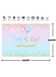 Y&D Baby Gender Reveal Party Supplies, Backdrop Background Banner  - Image 2