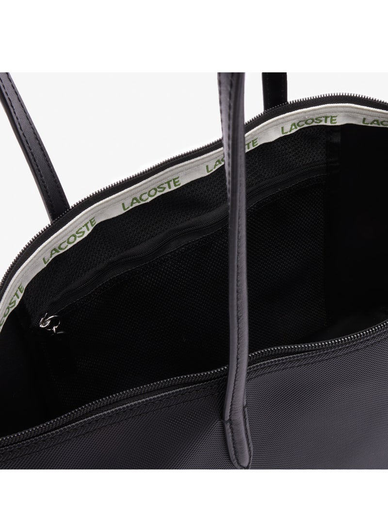 LACOSTE Lacoste Large L.12.12 Concept Tote Bag Handbags Shoulder Bag Shopping Bag for Women - Black  - Image 4
