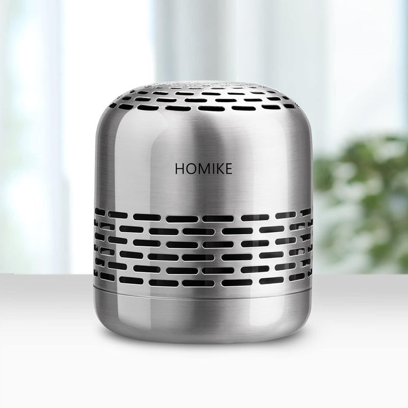HOMIKE HOMIKE Refrigerator Deodorizer, Odor Eliminator,Last up to 10 Years for Car,Closet,Shoes Cabinet,Fridge and Freezer,Outperforms Baking Soda and Activated Carbon(Stainless Steel)  - Image 1