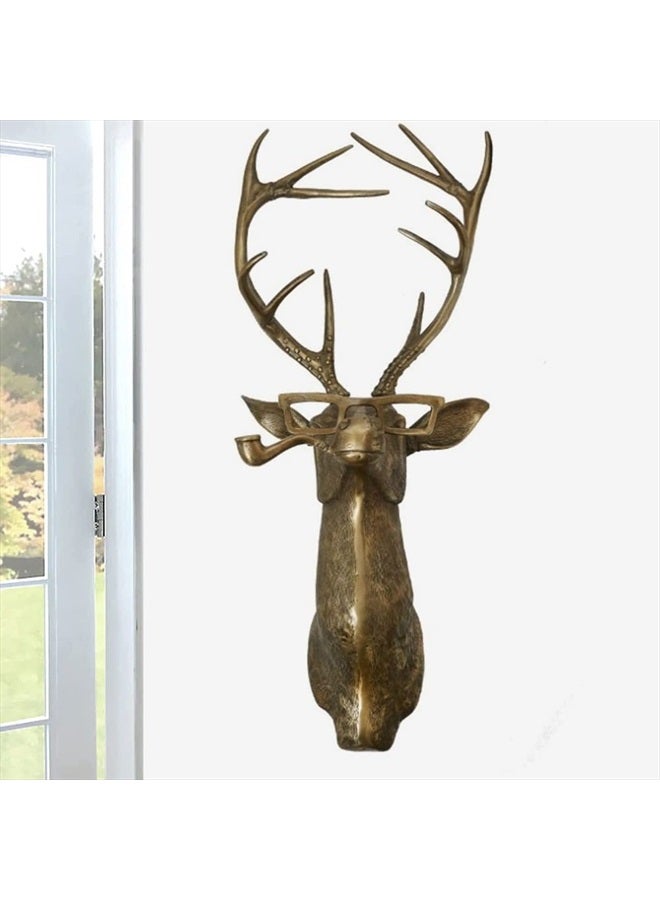 Hztyyier Animal Head Wall Hanging Decor Large Faux Deer Head Artificial Deer Head Wall Decor for Wall Mount Decoration - Image 2