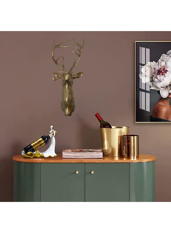 Hztyyier Animal Head Wall Hanging Decor Large Faux Deer Head Artificial Deer Head Wall Decor for Wall Mount Decoration - Image 3