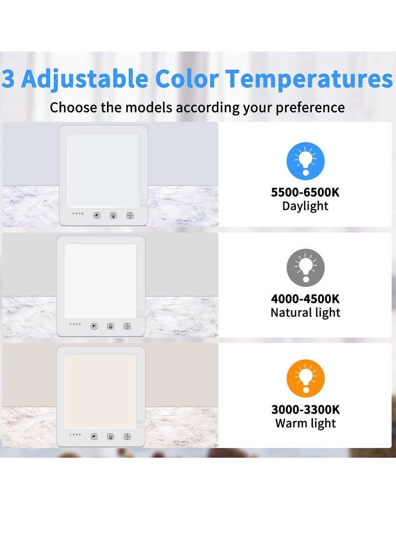 Generic - Bionic Sun Light Therapy Lamp - 2000-10000 Lux Portable LED Light Box with 3 Adjustable Brightness Levels, Touch Control, and Timer Function (6.31") for Natural Sunlight Experience. - Image 1