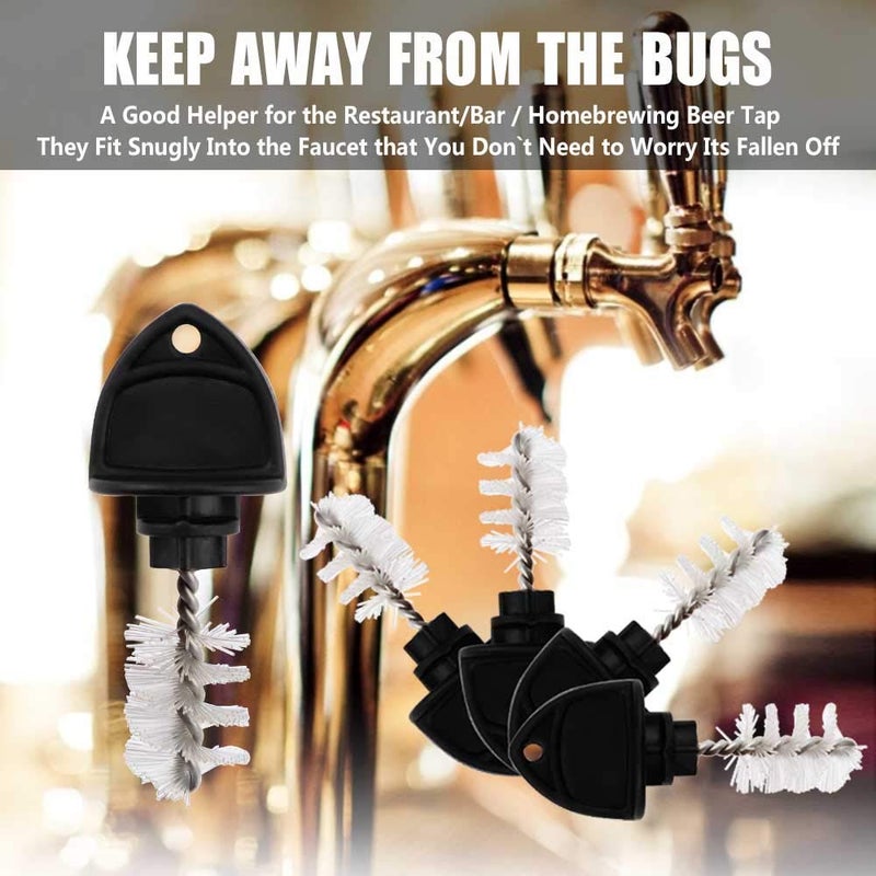 OneBom (12Pack) OneBom Faucet Plug Brush Beer Plug, 2 in 1 Beer Tap Cap Plug & Cleaning Brush, Fit Snugly into The Stout for Most Standard Taps - Image 3