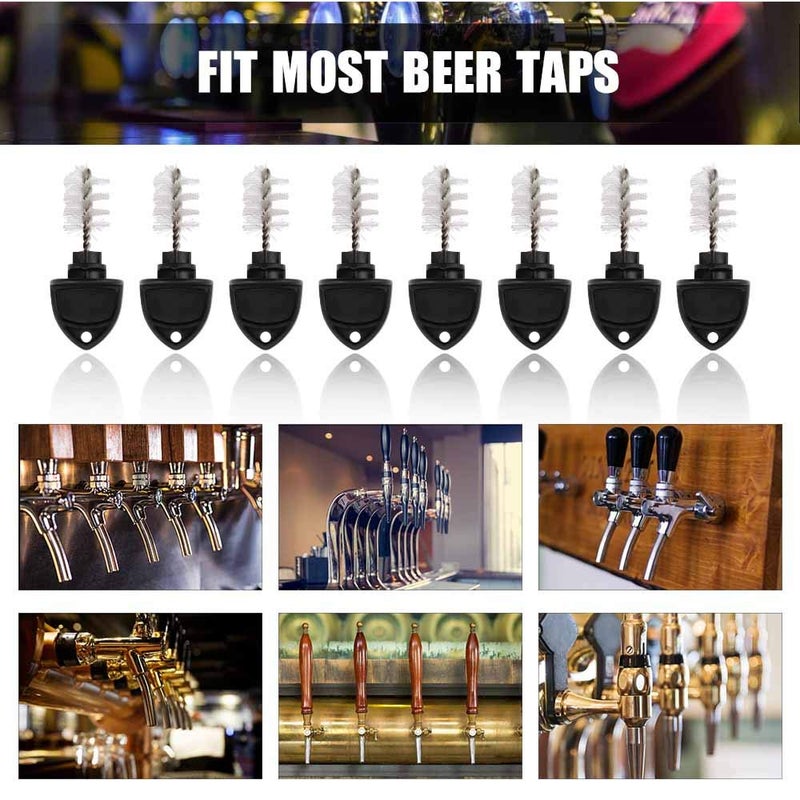 OneBom (12Pack) OneBom Faucet Plug Brush Beer Plug, 2 in 1 Beer Tap Cap Plug & Cleaning Brush, Fit Snugly into The Stout for Most Standard Taps - Image 5