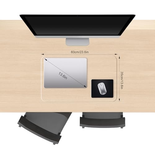 LBJFYHJN Clear Desk Mat, Non-Slip PVC Desk Protector Mat with Round Edge, Heat Resistant & Waterproof Clear Desk Writing Mat for Home and Office (23.6"*13.8") - Image 2