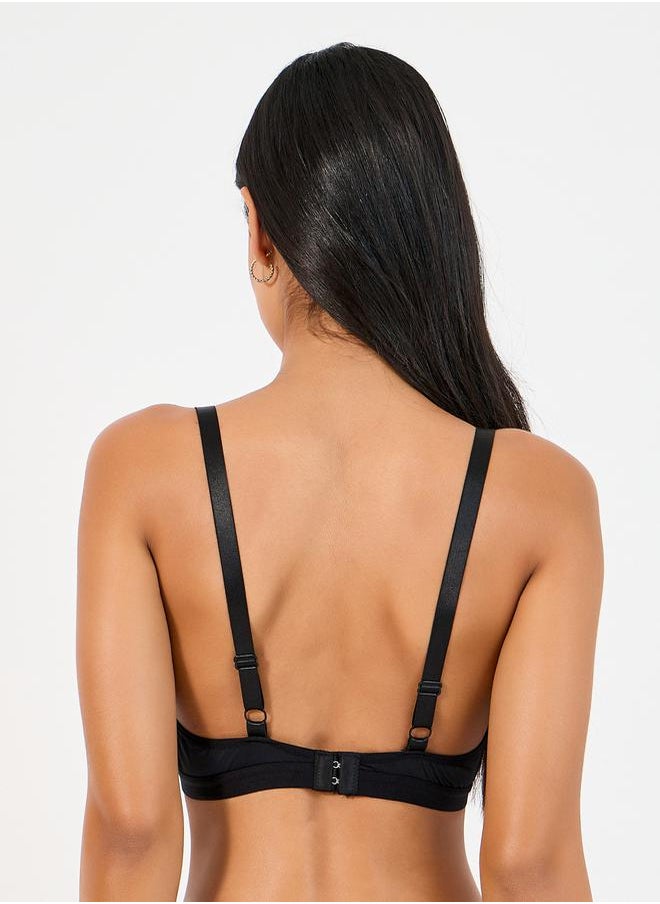 Styli - Pack of 2 - Non Padded Non Wired Scalloped Lace Edge Bralette - Image 1