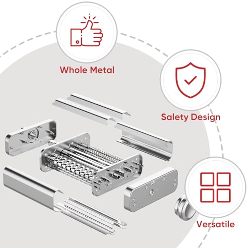 GVODE 3 in 1 Pasta Attachment for KitchenAid Stand Mixer, All Metal Pasta Maker KitchenAid Attachment, Pasta Sheet Roller, Spaghetti Cutter, Fettuccine Cutter Maker Accessories and Cleaning Brush by Gvode - Image 3