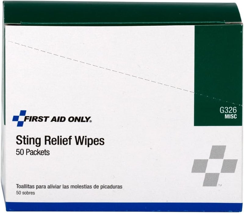 First Aid Only G326GR Insect Sting Relief Pad 50 Count Box - Image 2