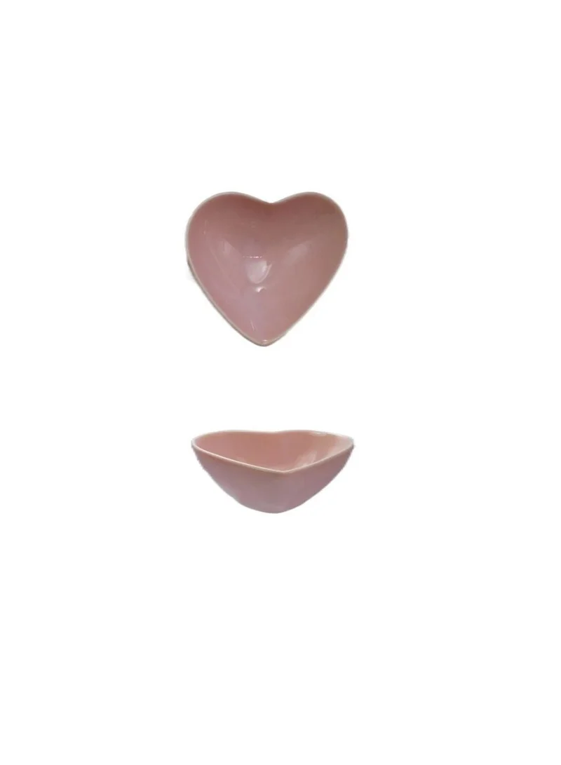 The Saffron Souk Heart Shaped Trinket Dish- Pink
