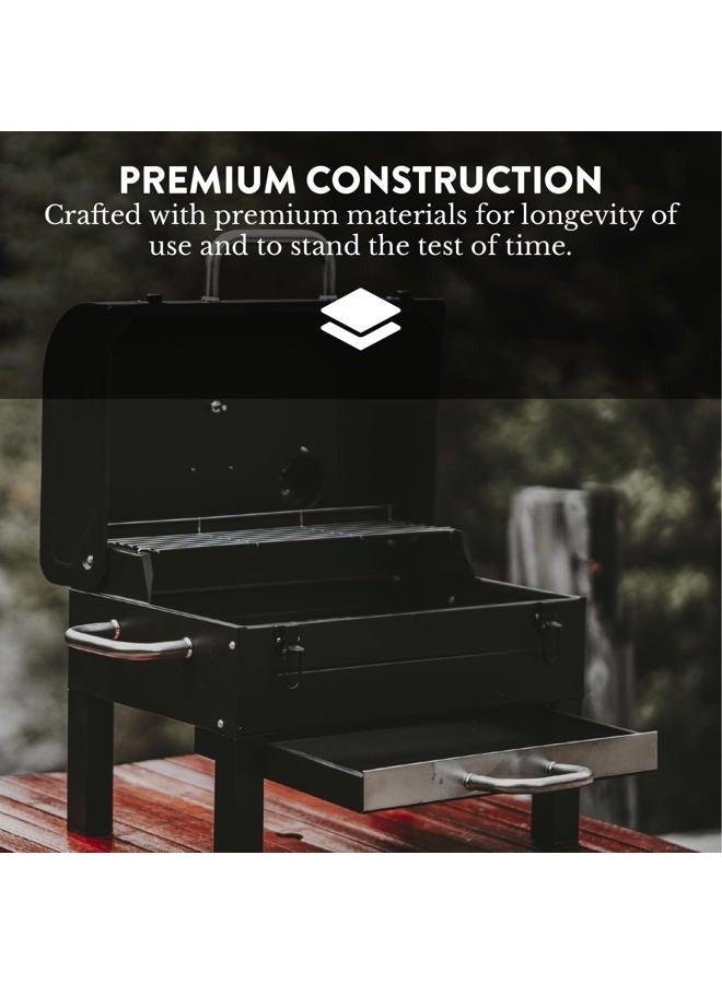 GasOne Portable Charcoal Grill – 18-inch Tabletop Charcoal Grill with Side Handles and Lid – Compact BBQ Charcoal Grill for Picnic, Tailgate, Travel – 2-Tiered Outdoor Charcoal Grill - Image 5