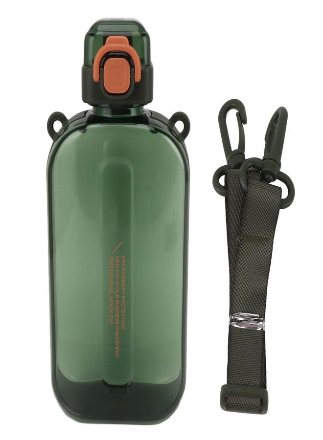 Pomya Flat Water Bottle, Portable Travel Mug, Lightweight Leakproof Slim Water Bottles with Strap for Sports Camping Gym Fitness Outdoor Backpacking Hiking, Ultra Light, 750ml(Green) - Image 5