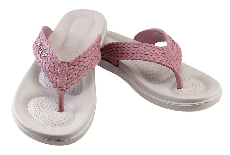 FLITE Women's Daily Use Slippers || Flip flop for Girls || Ladies Slipper (Pink, 8) - Image 3