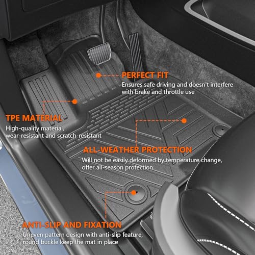 powoq Floor Mat Compatible with 2022 2023 2024 2025 Hyundai Tucson Trunk Mat Backrest Mat TPE Cargo Liner Replacement for 2022-2025 Hyundai Tucson Accessories(Upgrade Trunk Mat+Backrest Mat+Floor Mat) - Image 3