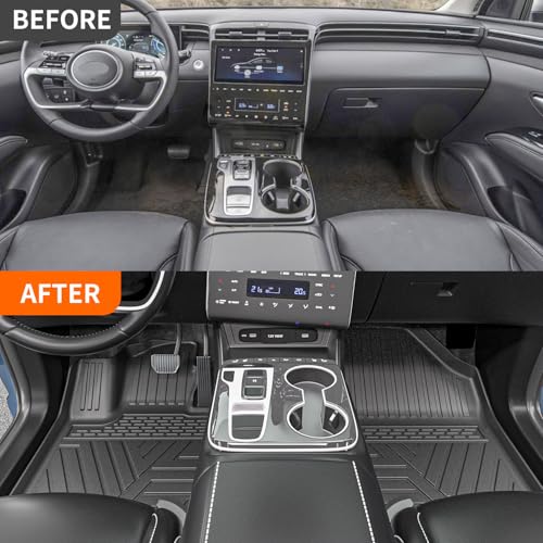 powoq Floor Mat Compatible with 2022 2023 2024 2025 Hyundai Tucson Trunk Mat Backrest Mat TPE Cargo Liner Replacement for 2022-2025 Hyundai Tucson Accessories(Upgrade Trunk Mat+Backrest Mat+Floor Mat) - Image 2