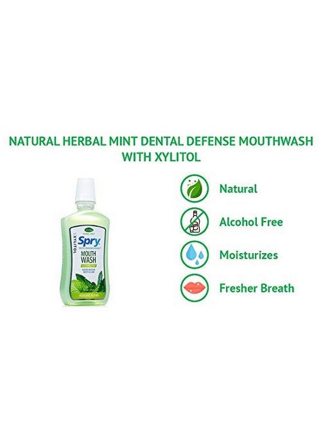 Spry Spry Xylitol Mouthwash Fluoride Free with Enamel Support, Gentle, Natural Healing Herbal Mint - 16 fl oz (Pack of 2)  - Image 4