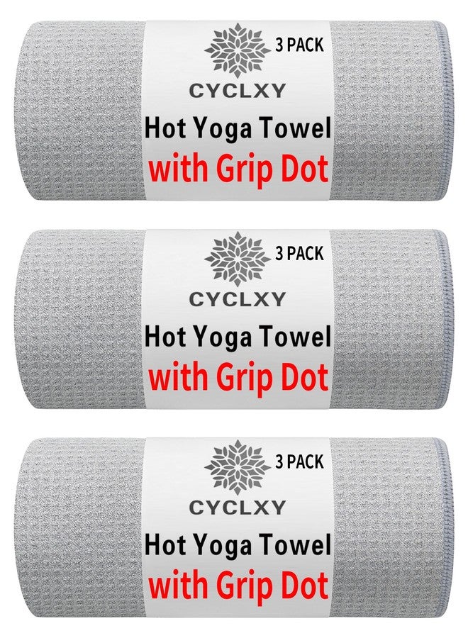 CYCLXY 3 Pack Yoga Mat Towels with Grip Dot, Hot Yoga Towel Non Slip Yoga Mat Towel Non-Slip Sweat Absorbent Anti-Slip Yoga Towel for Bikram,Pilates - Image 1