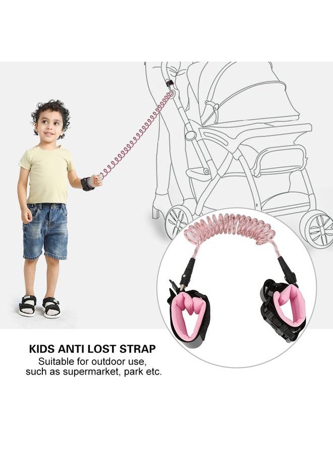 Thoraya Baby Kids Anti-lost Reflective Strap Safety Lock Child Walking Harness Wrist Leash (Pink 2m)  - Image 4
