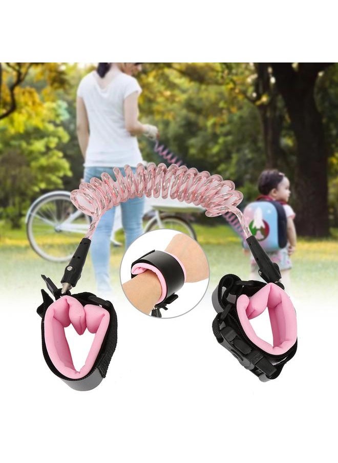 Thoraya Baby Kids Anti-lost Reflective Strap Safety Lock Child Walking Harness Wrist Leash (Pink 2m)  - Image 3