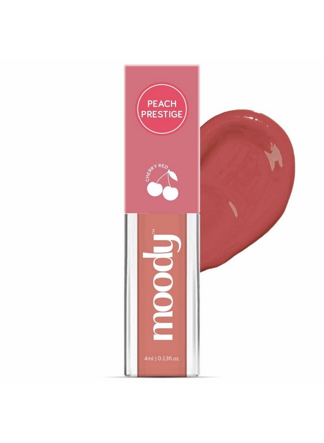 Moody Drip Matte Liquid Lipstick - Peach Prestige, with Jojoba Seed Oil & Vitamin E | Transferproof, Long Lasting & Vibrant Lip Colors That Last Upto 12 Hours | Paraben Free Lip Tint, 4ml - Image 1