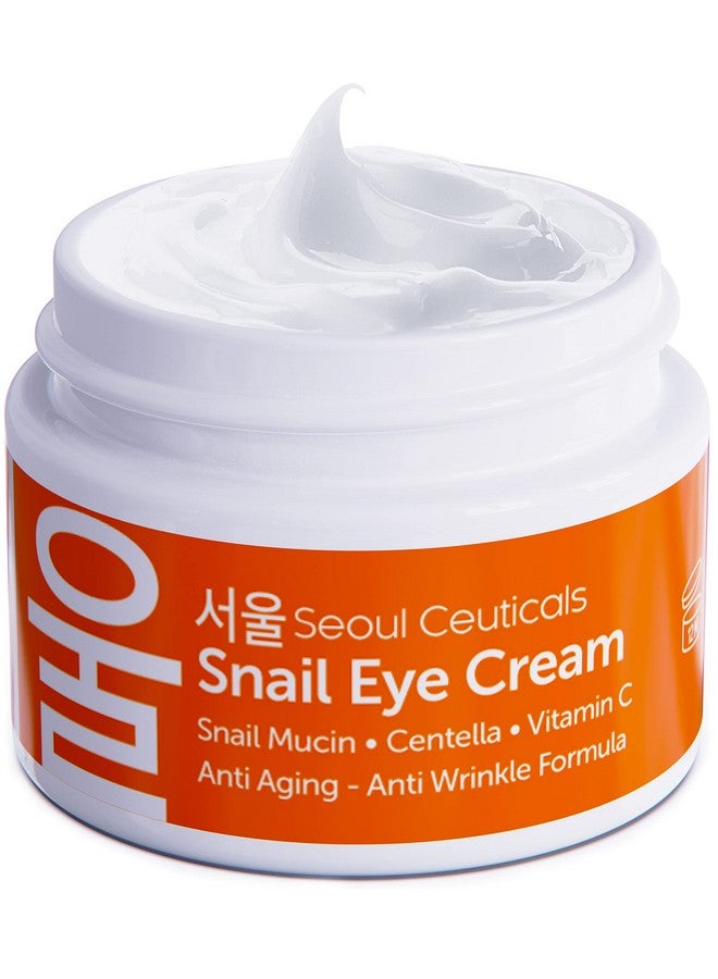 seoulceuticals كريم العين الكوري للعناية بالبشرة مع 97.5% من مخاط الحلزون كريم العناية بالبشرة الكوري المضاد للشيخوخة تحت العين مع سيكا سنتيلا اسياتيكا كريم فعال للغاية لعلاج التجاعيد تحت العين 0.5 أونصة - Image 2