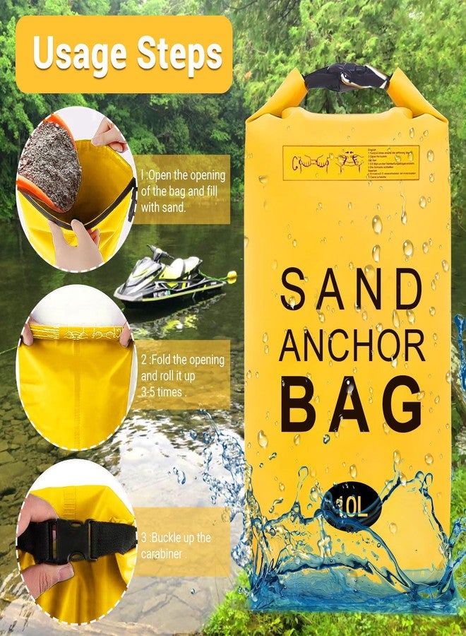 Lanathel 2 Pack Sand Anchor Bag, 10L Waterproof Sand Bag Anchor kit for PWC, Jetski, Kayak, Paddle Board, Small Boats, Beach - Includes 2Pcs Anchor Bag, 2Pcs 30ft Anchor Rope, 2Pcs Adjustable Buoy - Image 4