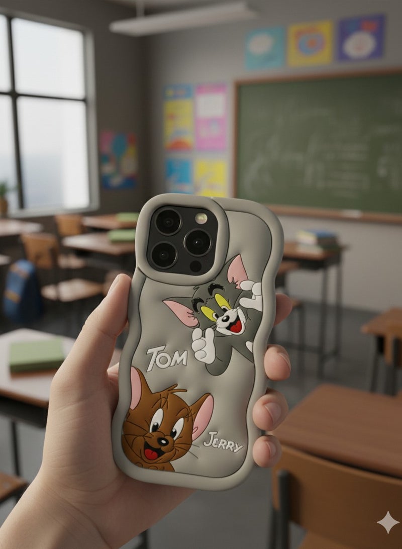 Grace iPhone 16 Pro Max - Tom and Jerry 3D Cartoon Phone Case – Cute  Character Protective Cover - Image 1
