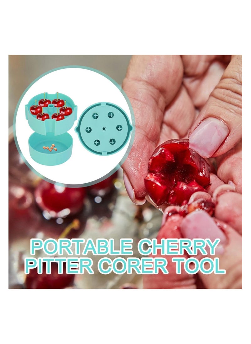 SYOSI Cherry Core Remover Tool, Cherry Pit Picking Remover, Multi Portable Cherry Pitter Corer Tool, Press Type Cherry Pitter For Removing 6 Cherry Pits At Once, Save Time & Space  - Image 4