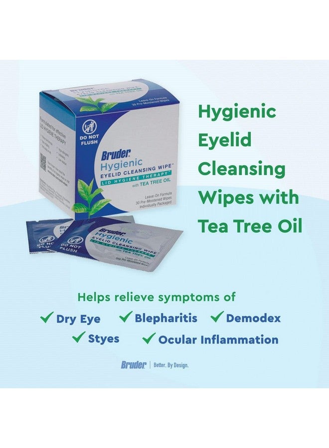 Bruder Hygienic Eyelid Cleansing Wipes with Tea Tree Oil l Relief from Demodex l Pre-Moistened, Rinse-Free Exfoliating Wipes Remove Excess Oil and Debris from Eyelids & Lashes l 30 Count Box - Image 5