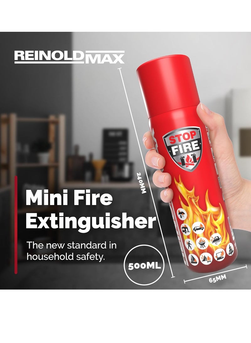 Reinold Max StopFire Aerosol Fire Extinguisher Spray for Home & Cars 500 ml - Image 2
