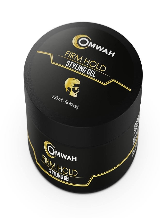 OMWAH Professional Hair Styling Gel for men Strong Hold hair gel for boys with Vitamin E & Pro-VB5, Flake-Free Formula, Protects, Nourishes & Styles All Hair Types Effortlessly (Firm) - Image 1