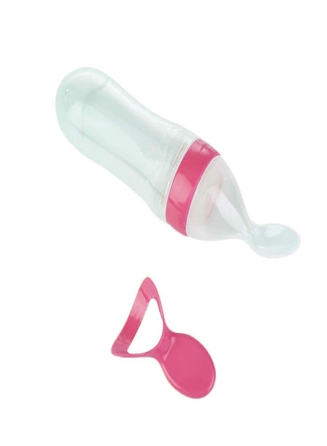 Krido Baby Food Spoon Feeder Bottle for Infants, Soft Spoon for Semi Solid Feeding, Portable & Lightweight Baby Feeder, Set of 3 (Pink) - Image 5