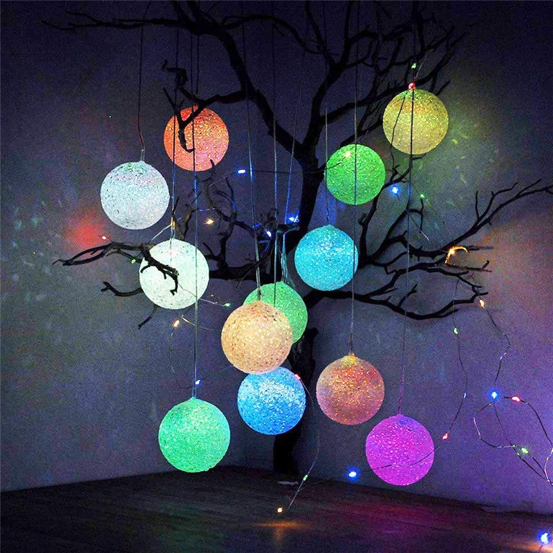 Solar Crystal Ball Wind Chime Color Changing Hanging Solar Light Outdoor Waterproof Wind Chime Solar LED String Light Decoration for Garden Party Night - Image 4
