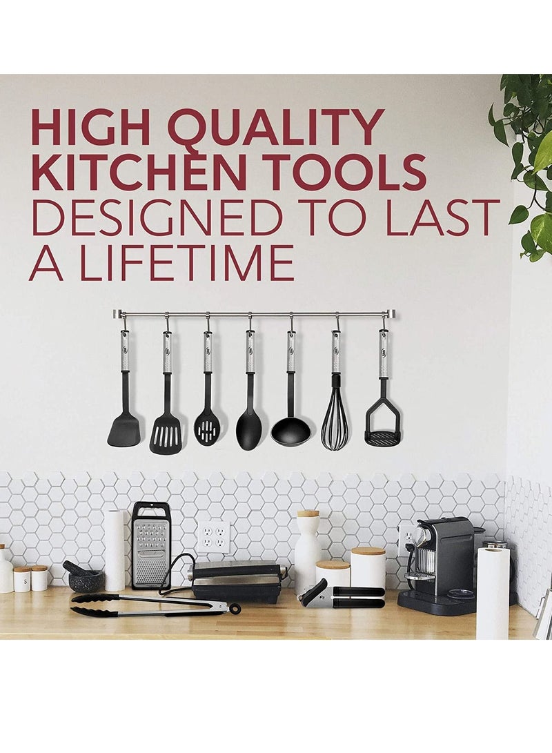 SYOSI طقم أدوات المطبخ 24 نايلون وفولاذ مقاوم للصدأ طقم أدوات طهي غير لاصق ومقاوم للحرارة أفضل أدوات المطبخ، أدوات مفيدة للأواني والمقالي وأدوات المطبخ - Image 2