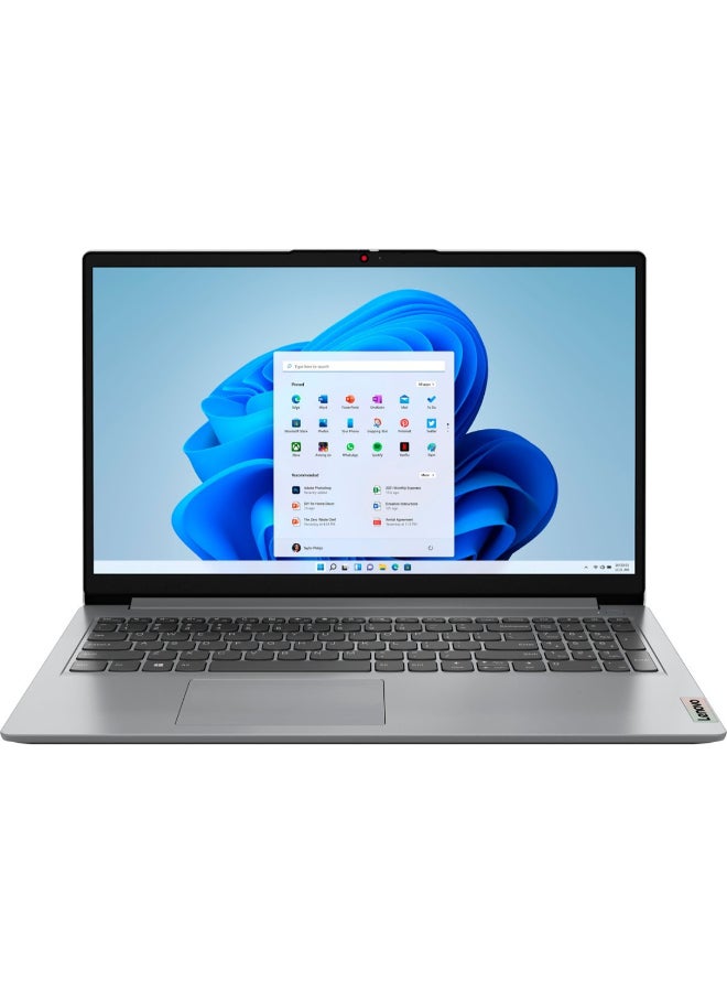 Ideapad 1 (Upgraded Version) Laptop With 15.6-Inch FHD Touch Display, Core i3-1215U Processor/8GB RAM/256GB SSD/Intel UHD Graphics/Windows 11 English/Arabic Cloud Gray