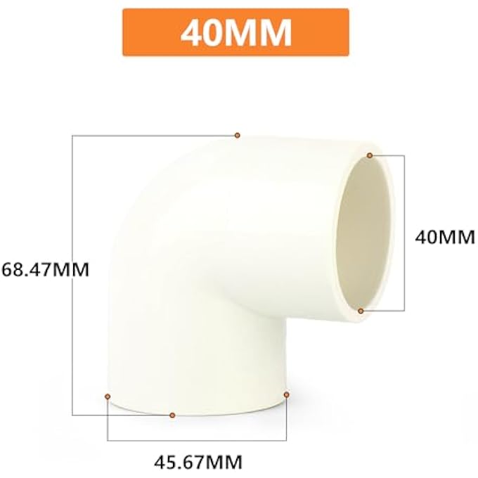 10PCS PVC CLEANOUT PLUG 40MM BSP MALE, END CAP ADAPTOR, PIPE FITTING PLUG CLOSING FOR HOME OR INDUSTRIAL, PLUMBING WATER LINE, DRAINAGE PIPING SYSTEM - Image 3