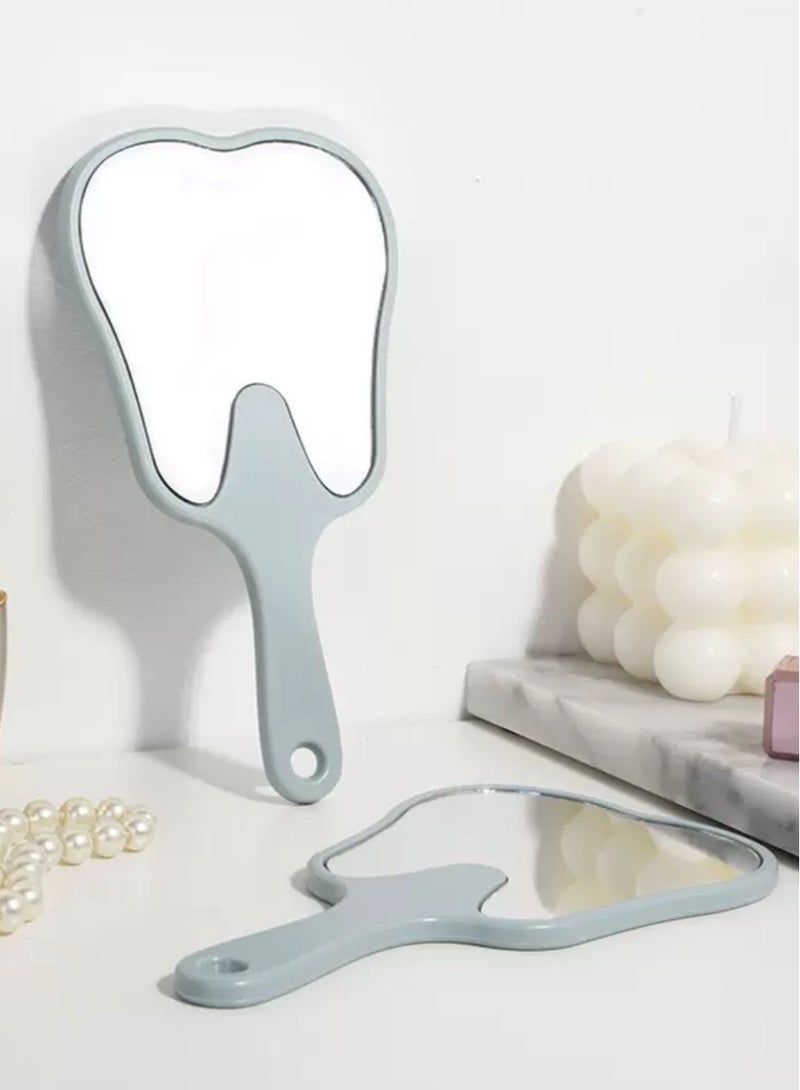 Blue Dental handheld plastic makeup mirror dental clinic