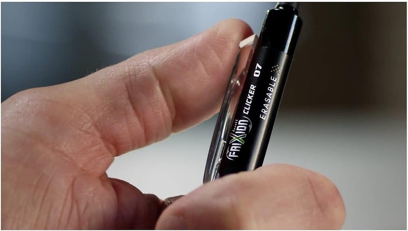PILOT , FriXion Clicker Erasable Gel Pens, Fine Point 0.7 mm, Pack of 12, Black - Image 4