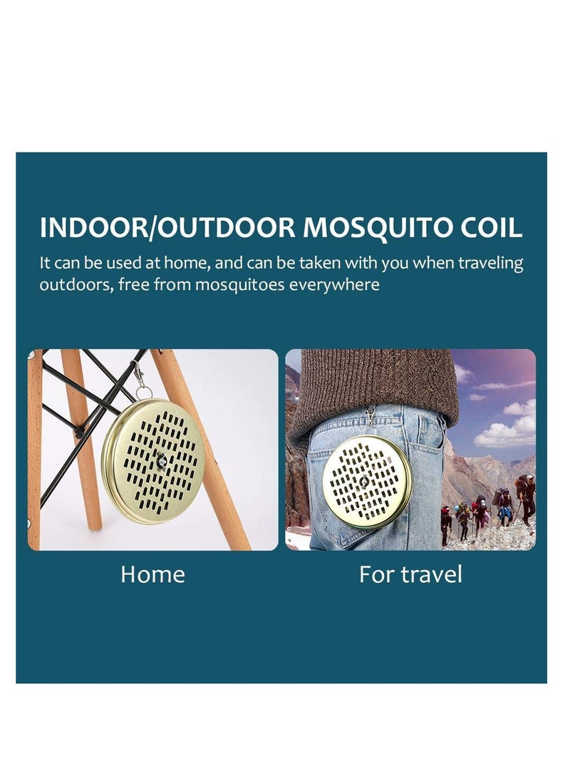 Excefore 6 PCS Mosquito Coil Holder, Mosquito Coil Metal Holder, Mosquito Coil and Incense Burner for Outdoor Use, Home and Outdoor, Pool Side, Patio, Deck, Camping, Hiking, etc  - Image 3