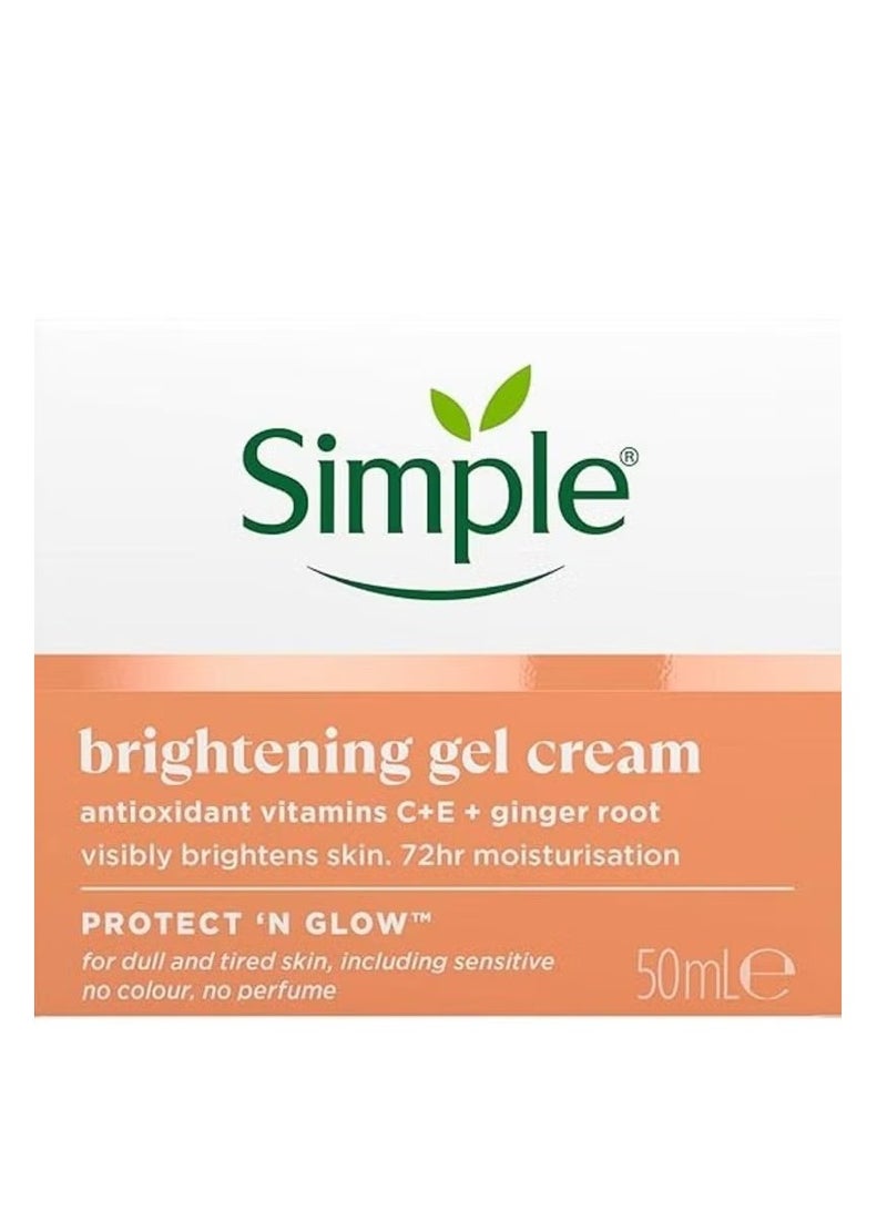 سمبل جل كريم تفتيح الوجه، مرطب للوجه مع فيتامينات مضادة للأكسدة وجذر الزنجبيل لتوهج مشرق 50 مل - Image 1