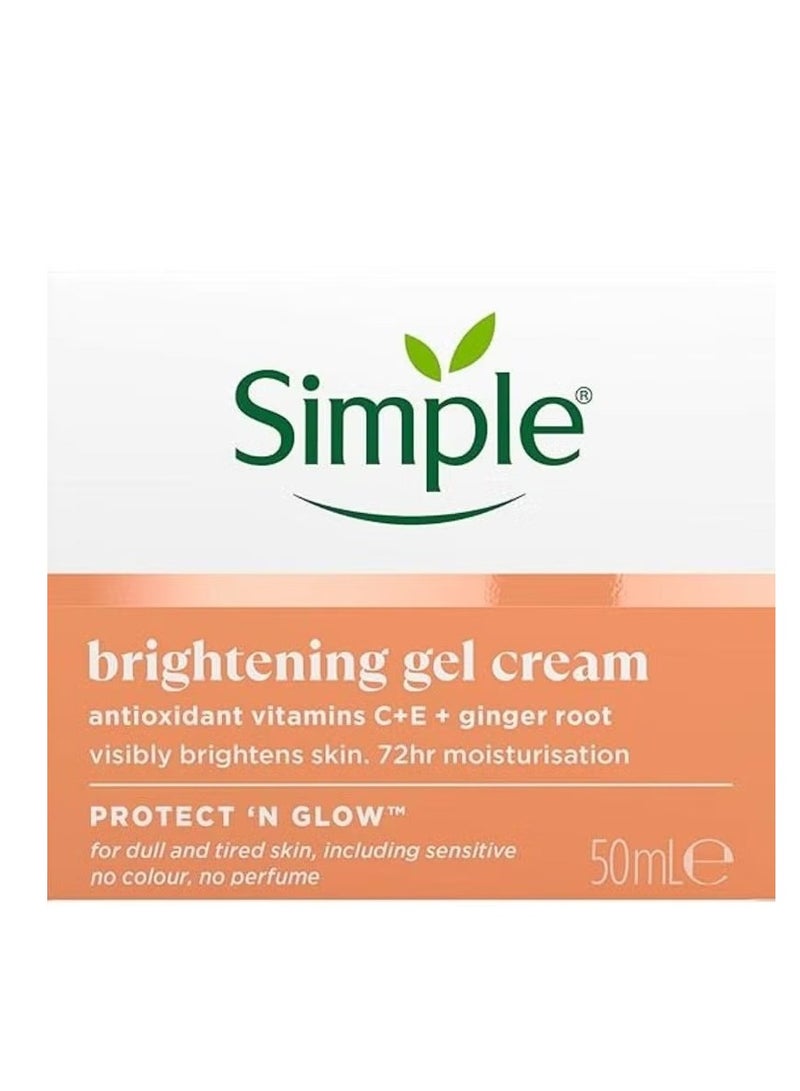 سمبل جل كريم تفتيح الوجه، مرطب للوجه مع فيتامينات مضادة للأكسدة وجذر الزنجبيل لتوهج مشرق 50 مل - Image 2