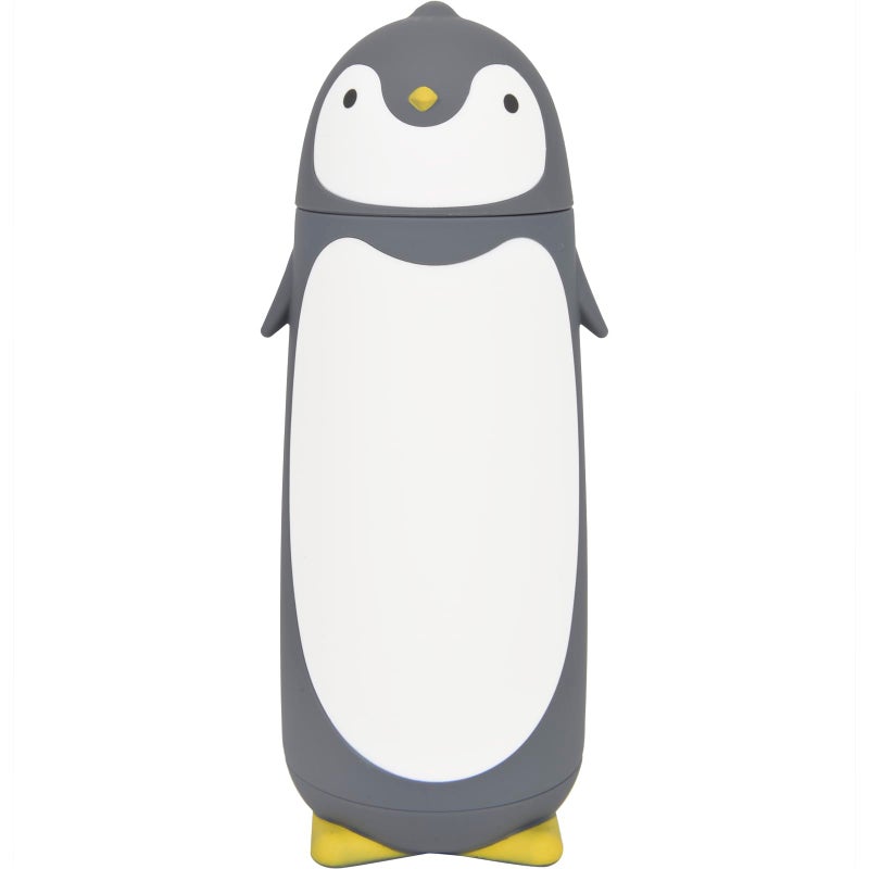 Penguin Insulated Water Bottle  Stainless Steel Vacuum Thermos Double Walled Bottle Flask Travel Mug for Kids Students 96oz Grey