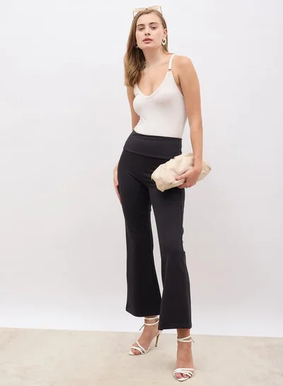 Styli Elasticated Waistband Flared Leggings
