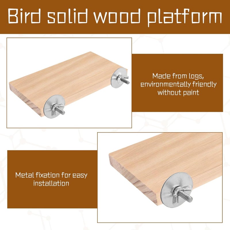 Eophmi Bird Cage Perches,2 Pcs Bird Cage Platform Perch,Bird Platform Perch for Birds Climbing,Small Animal Platform,Bird Perch Platform As Bird Toys,Bird Perches for Cage Accessories - Image 3